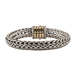 John Hardy Two Tone Classic Chain Dot Station Bracelet
